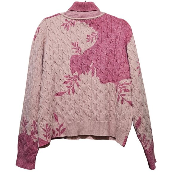 Honest Edit Pink Cable Knit Patterned Pullover Sweater XL - Picture 2 of 9